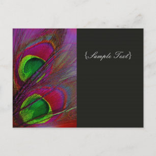 PixDezines Psychedelic Peacock, passen Sie es an! Postkarte