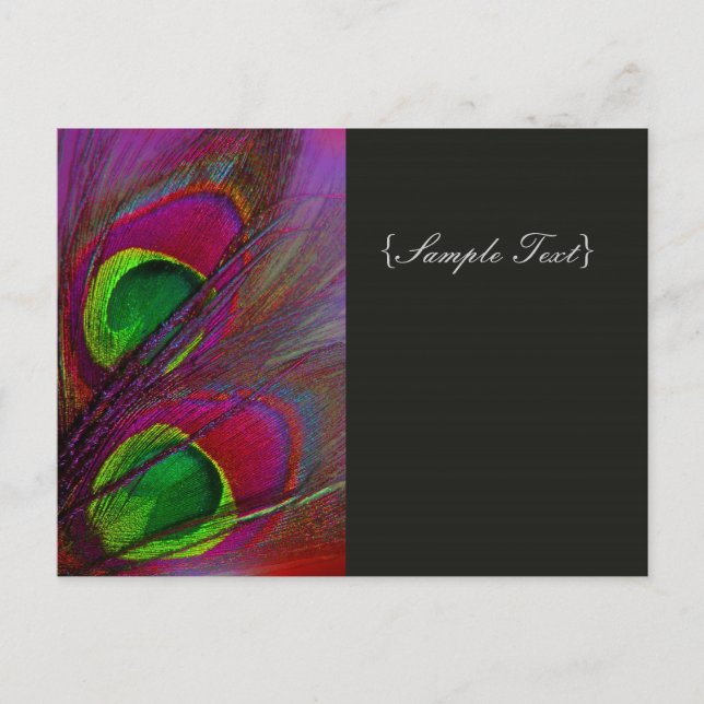 PixDezines Psychedelic Peacock, passen Sie es an! Postkarte (Vorderseite)