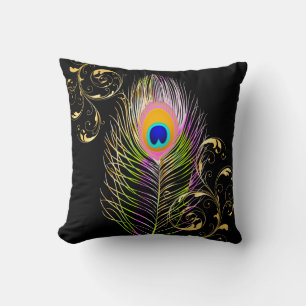 PixDezines psychedelischer Pfau/DIY-Hintergrund Kissen