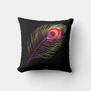 PixDezines psychedelischer Pfau/Diy-Hintergrund Kissen