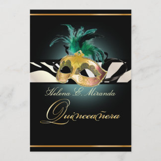 PixDezines Quincenera/aquamarin Zebra/DIY Farbe!! Einladung