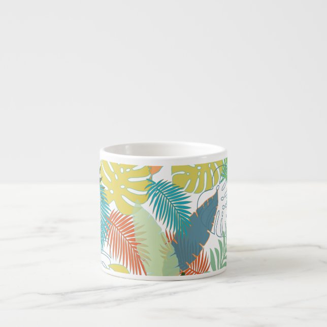 PixDezines rainforest/DIY Hintergrundfarbe Espressotasse (Vorderseite)