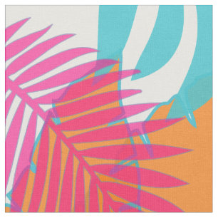 PixDezines Regenwald aquamarin/orange/gelb/grün Stoff