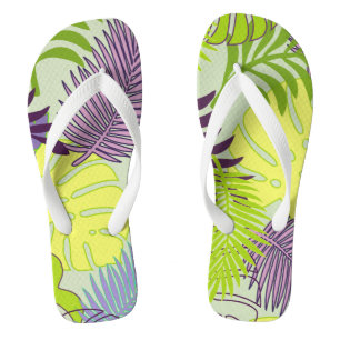 PixDezines Regenwald/DIY Hintergrundfarbe Flip Flops