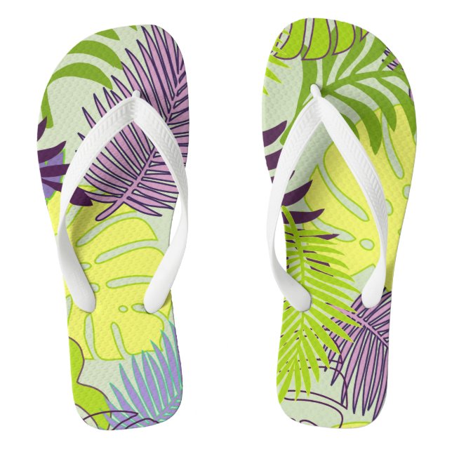 PixDezines Regenwald/DIY Hintergrundfarbe Flip Flops (Fußbett)