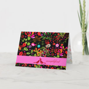 PixDezines Retro-Baum/DIY-Hintergrund +Trimmfarben Karte