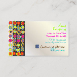 PixDezines Retro Design Business Cards Visitenkarte