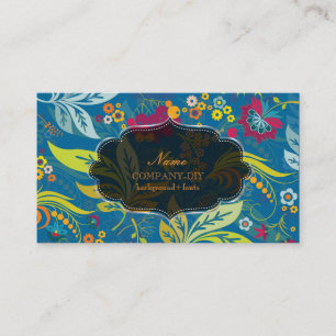 PixDezines Retro flora/DIY Hintergrundfarbe Visitenkarte