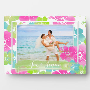 PixDezines retro Hibiskus Fotoplatte