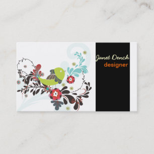 PixDezines Retro Küken Visitenkarte