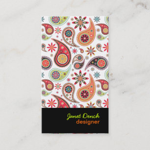 PixDezines Retro Paisley Visitenkarte