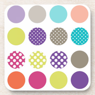 PixDezines Retro Polka Dots/DIY Hintergrundfarbe Untersetzer