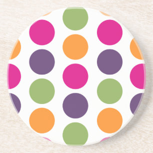 PixDezines Retro Polka Dots/DIY Hintergrundfarbe! Untersetzer