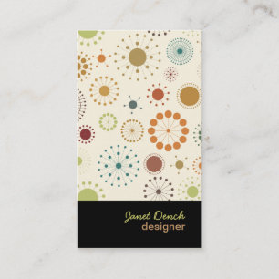 PixDezines Retro Sterne Visitenkarte