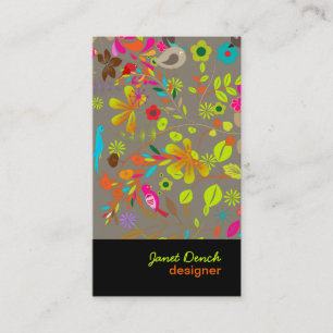 PixDezines Retro Tree/DIY Hintergrundfarbe Visitenkarte