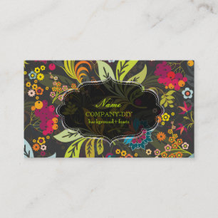 PixDezines Retroflora/DIY Hintergrundfarbe Visitenkarte