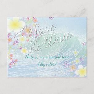 PixDezines/rett-Datum/Hula-Traum/Wellen Ankündigungspostkarte