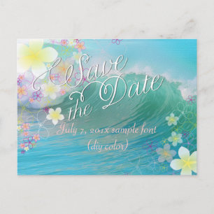 PixDezines/rett-Datum/Hula-Traum/Wellen Ankündigungspostkarte