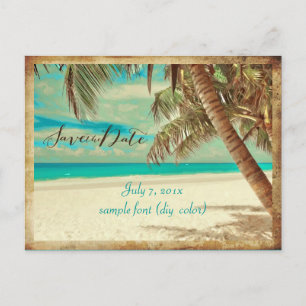 PixDezines RETTET DAS DATUM/VINTAGE HAWAII Ankündigungspostkarte