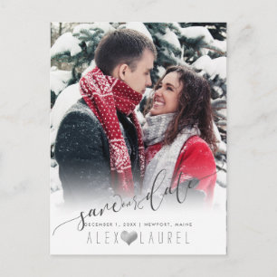 PixDezines Rettete unsere Datumskalligraphie-DIY-F Postkarte