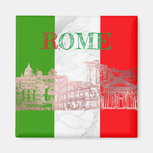 PixDezines Rom, Roma (DIY) Imitate Rose Gold+Marmo Magnet