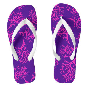 PixDezines rosa Korallen/Farbstoffe Flip Flops