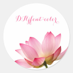 PixDezines rosa Lotus/DIY-Hintergrund Runder Aufkleber