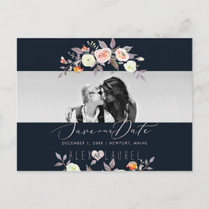 PixDezines Rose, Aquarellfarben, Save the Date Postkarte