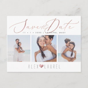 PixDezines Rose Gold Elegante Kalligraphie Rett Da Postkarte