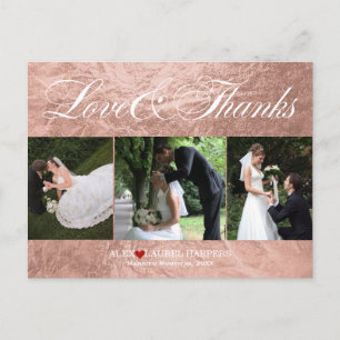 PixDezines Rose Gold/Imitate Foil/Wedding Vielen D Postkarte
