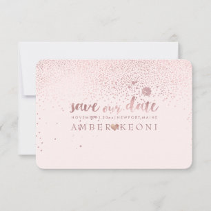 PixDezines-Rose Gold/Rett-Datum/DIY-Farbe Save The Date