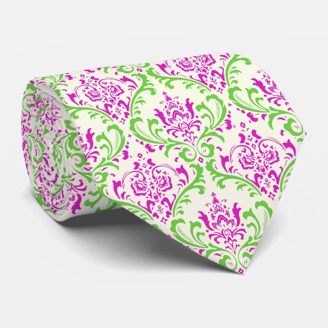 PixDezines rossi Damask/DIY Hintergrund Krawatte (Gerollt)