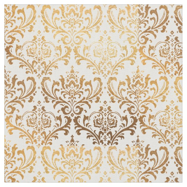 PixDezines Rossi Damask/Gold Tone Stoff (Nahaufnahme)