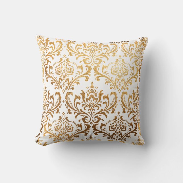 PixDezines Rossi Damask/Imitat Gold Kissen (Vorderseite)