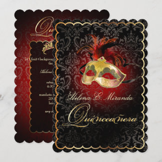 PixDezines Rossi Damask/Masquerade/DIY/Ruby Einladung