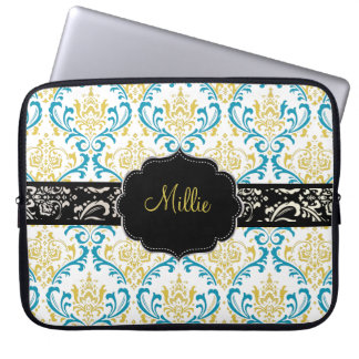 PixDezines Rossi Damast/DIY Monogramm+Farben! Laptopschutzhülle