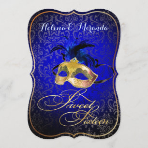 PixDezines Rossi Sweet 16 Masquerade/DIY bckgrnd Einladung