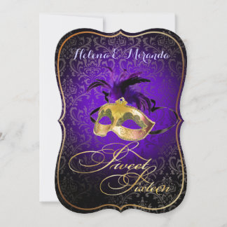 PixDezines Rossi Sweet 16 Masquerade / DIY Farbe!! Einladung