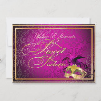 PixDezines Rossi Sweet 16 Masquerade / DIY Farbe!! Einladung