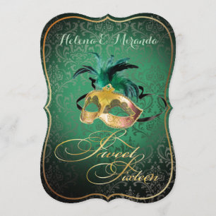 PixDezines Rossi Sweet 16 Masquerade / DIY Farbe!! Einladung