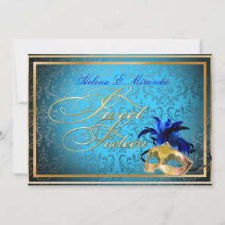 PixDezines Rossi Sweet 16 Masquerade / DIY Farbe!! Einladung