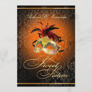 PixDezines Rossi Sweet 16 Masquerade / DIY Farbe!! Einladung