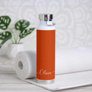 PixDezines Rostorange DIY-Farbe Trinkflasche