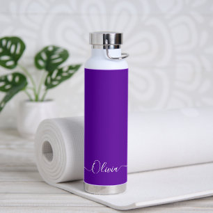 PixDezines Royal Purple DIY-Farbmonogramm Trinkflasche