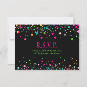 PixDezines RSVP geblendet/neon Punkte/Winter Soire Karte