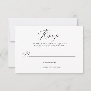 PixDezines RSVP, Moderne elegante Kalligrafie RSVP Karte