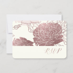PixDezines RSVP Rosen/Faux-Roségold Karte
