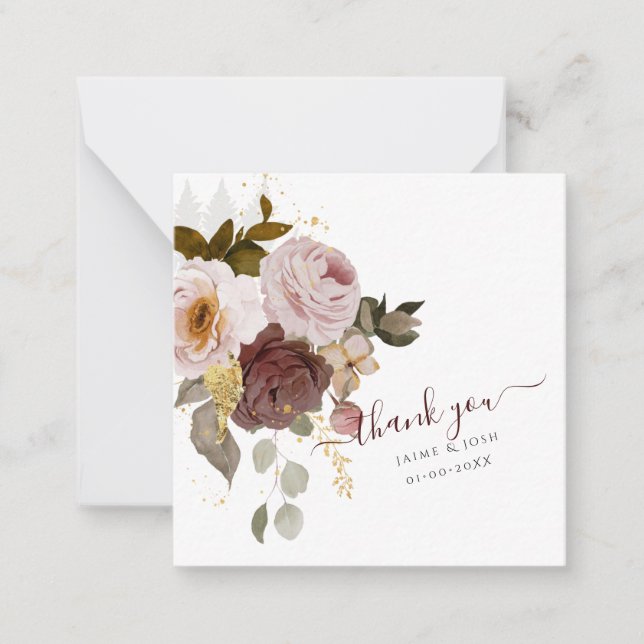 PixDezines Rustic Boho Blume Herbst Mitteilungskarte (Vorderseite)