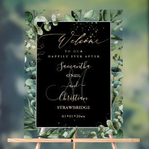 PixDezines Rustic Greenery Gum Eucalyptus Willkomm Acrylschild