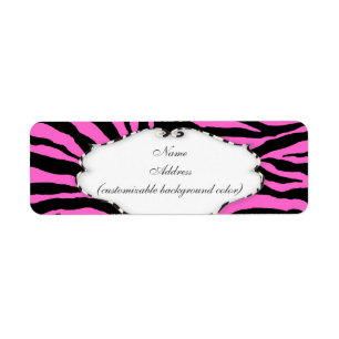 PixDezines Safari, heißrosa + schwarz, Zebra